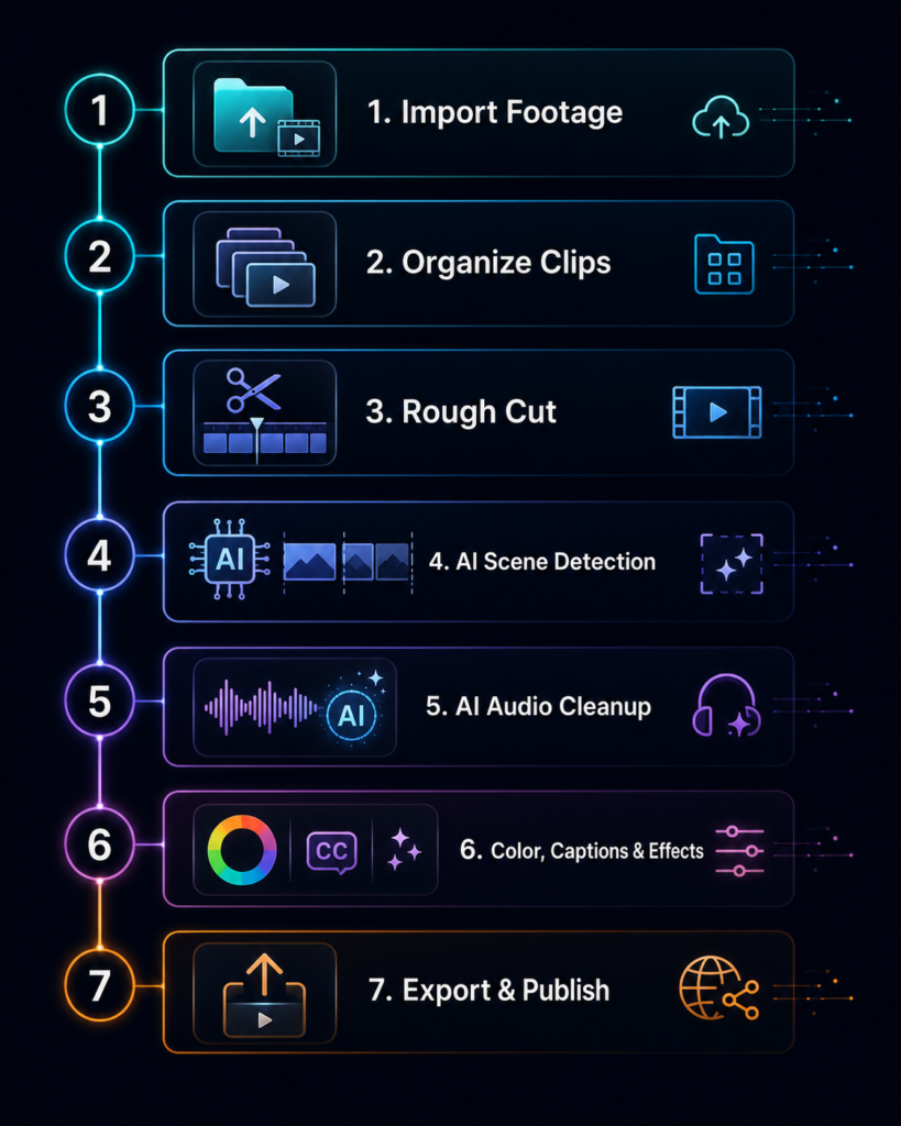 ai tools for video editing free, how to edit videos faster, video editing with ai, best AI tools for video editors
