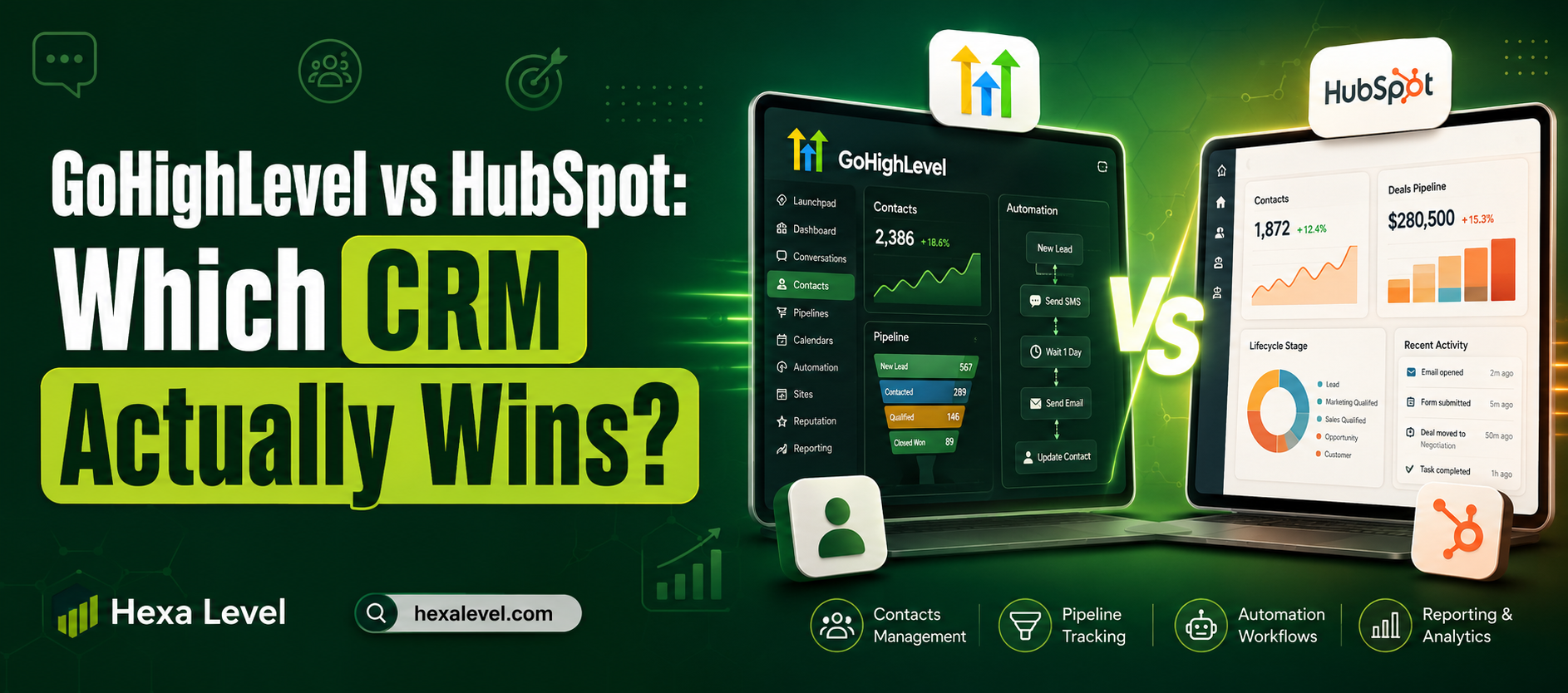 gohighlevel vs hubspot, crm comparison, best crm small business, ghl vs hubspot