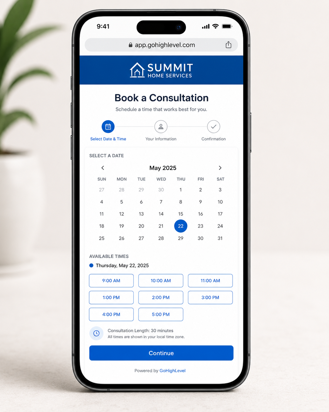 gohighlevel calendar booking setup for small business